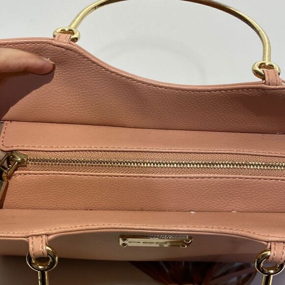 Bebe Women's Tasseled Gold Hardware Handbag In Pink Size Medium - Picture 11 of 11